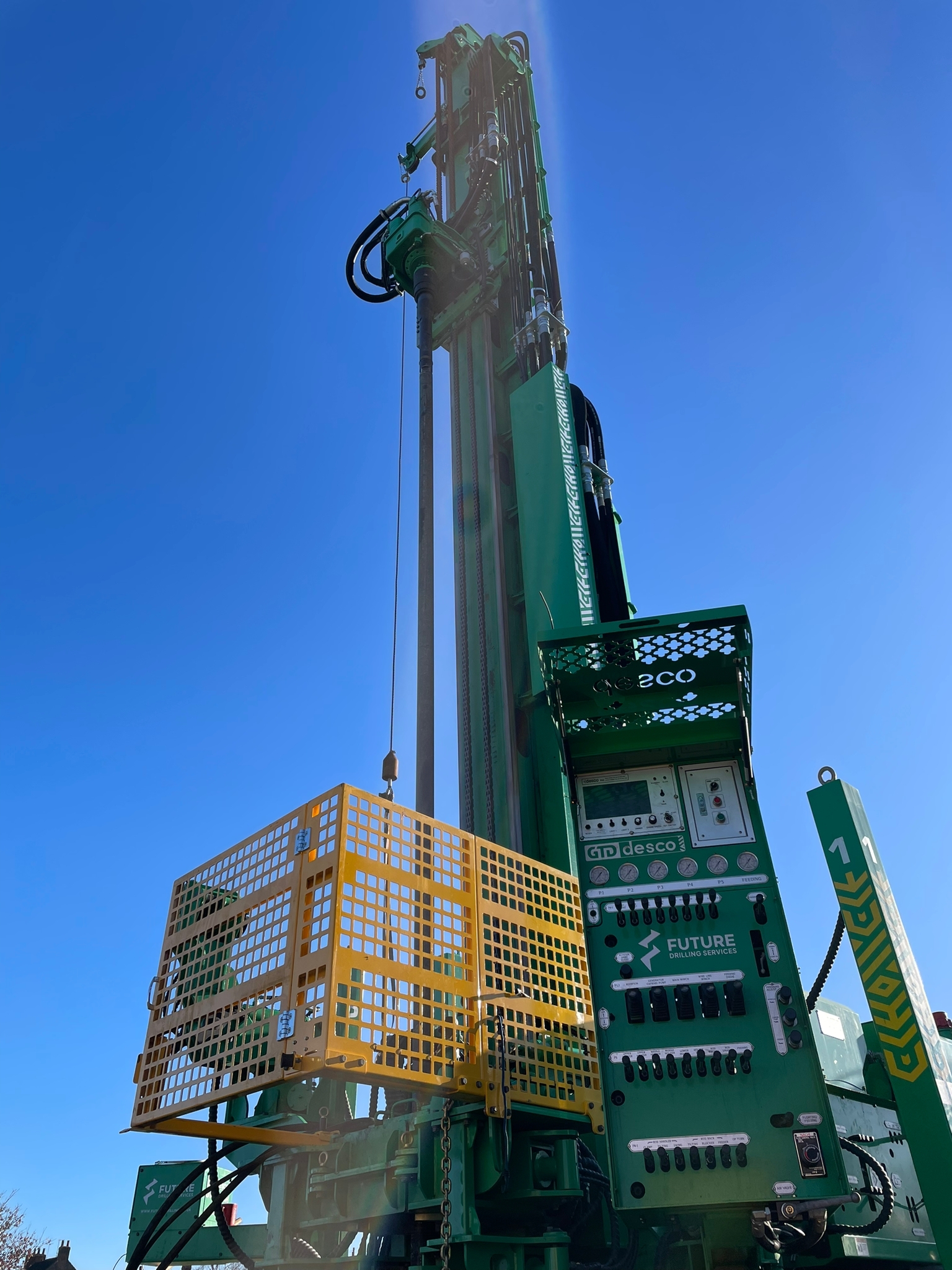 Drilling rig tower over